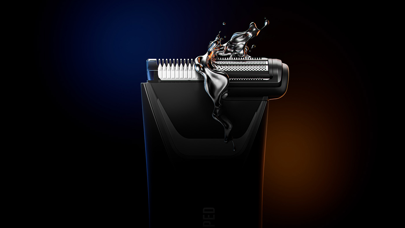 Miagui Trimmer shaver animation  3D motion graphics  product design  abstract Digital Art  manscaped