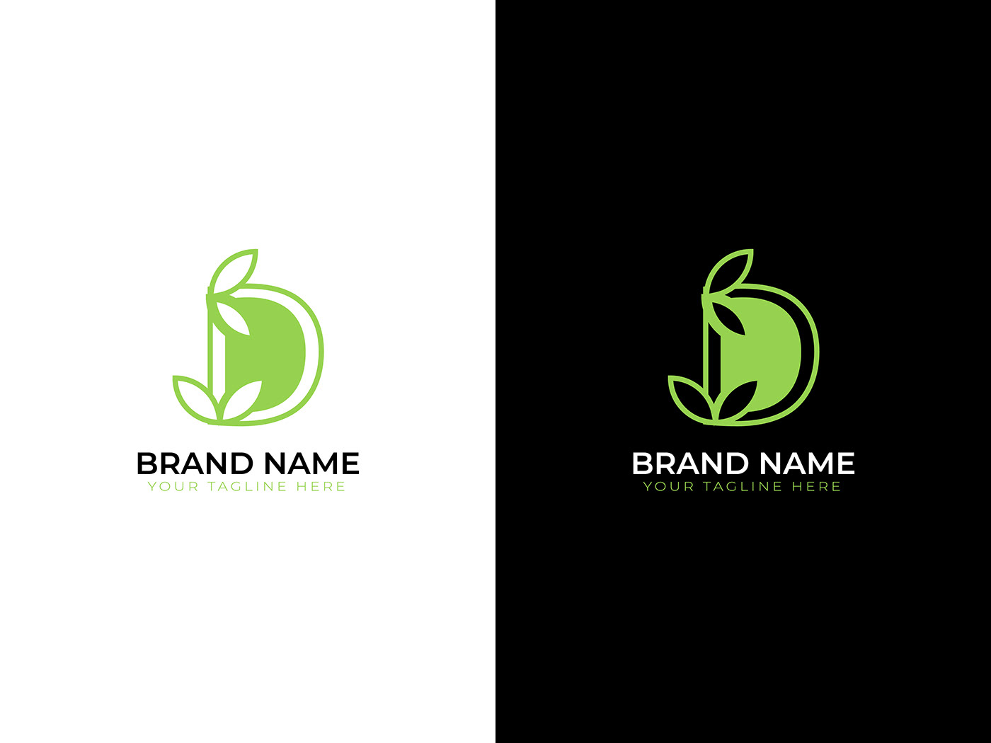 minimal logo creative logo branding Logo brand identity professional symbol corporate minimalist abstract logo leaf combination logo