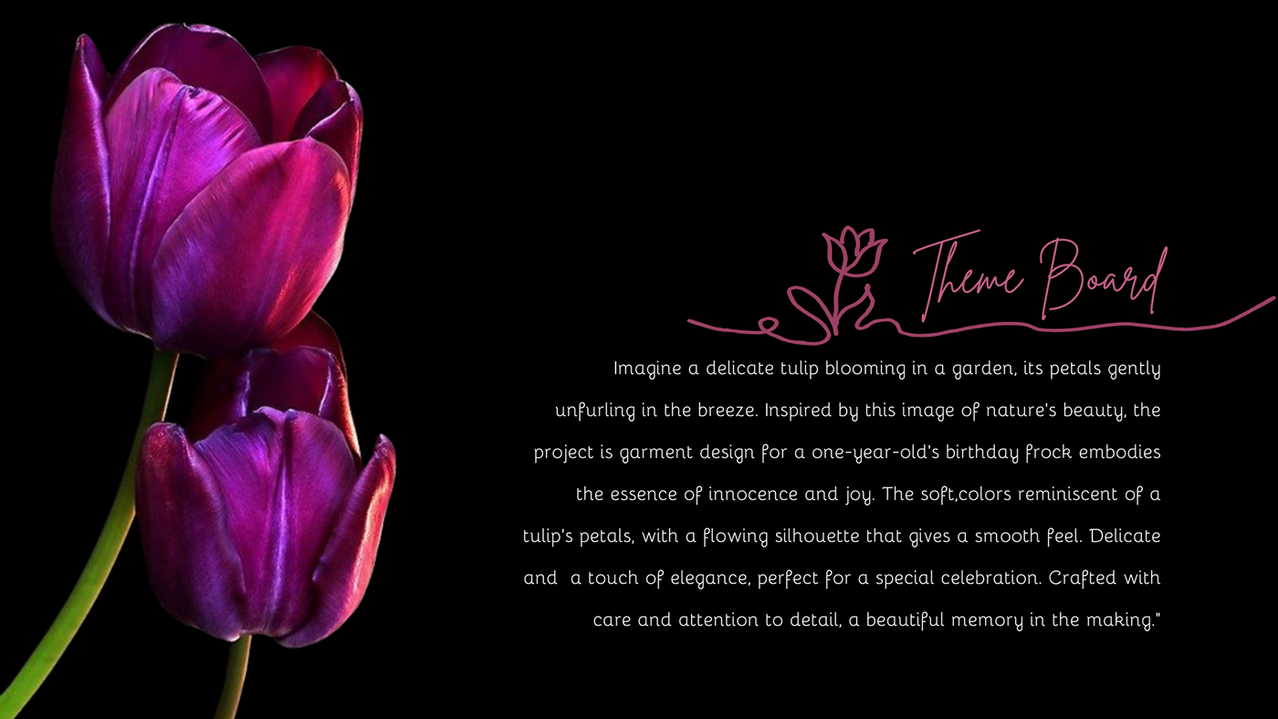 Birthday Garment Construction fashion design textile textile design  frocks tulip