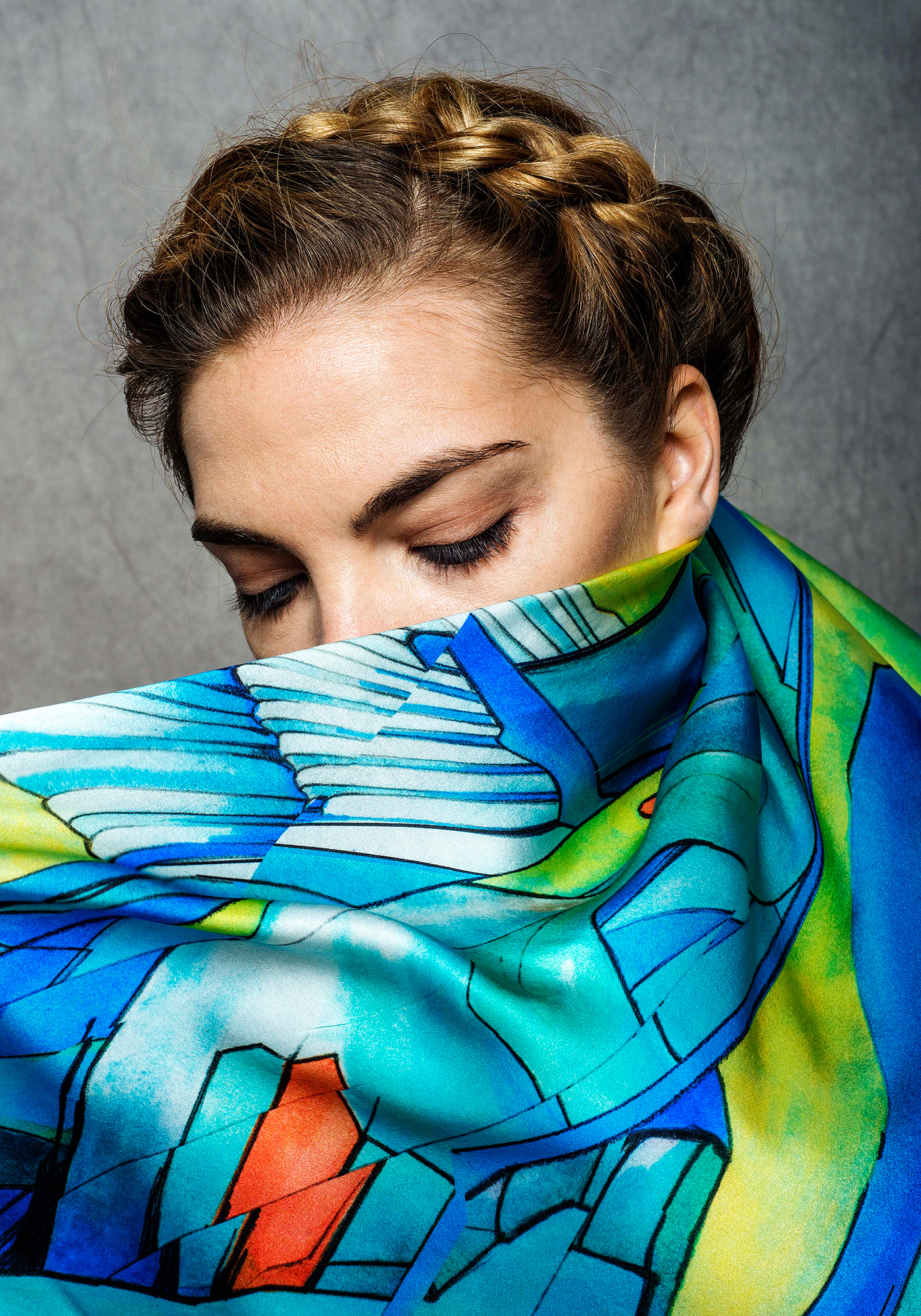 scarf Fashion  textile color contemporary abstract