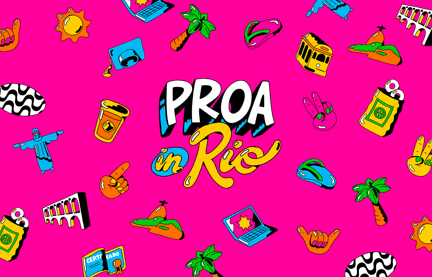 stickers sticker lettering Rio de Janeiro Fun colorful jovem festival Young ong