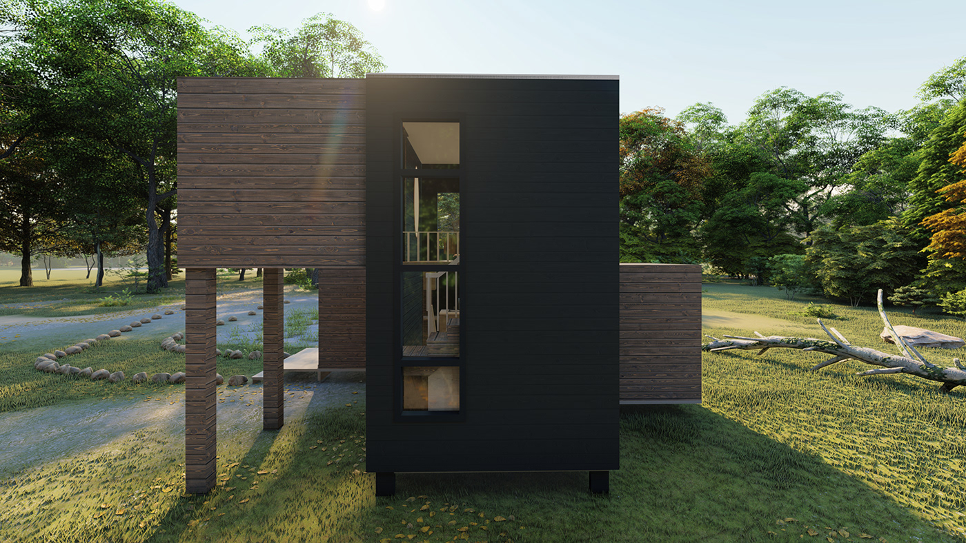 architecture Flexibility flexible HOUSE DESIGN mobile house Nature small house Tiny tiny house forest house