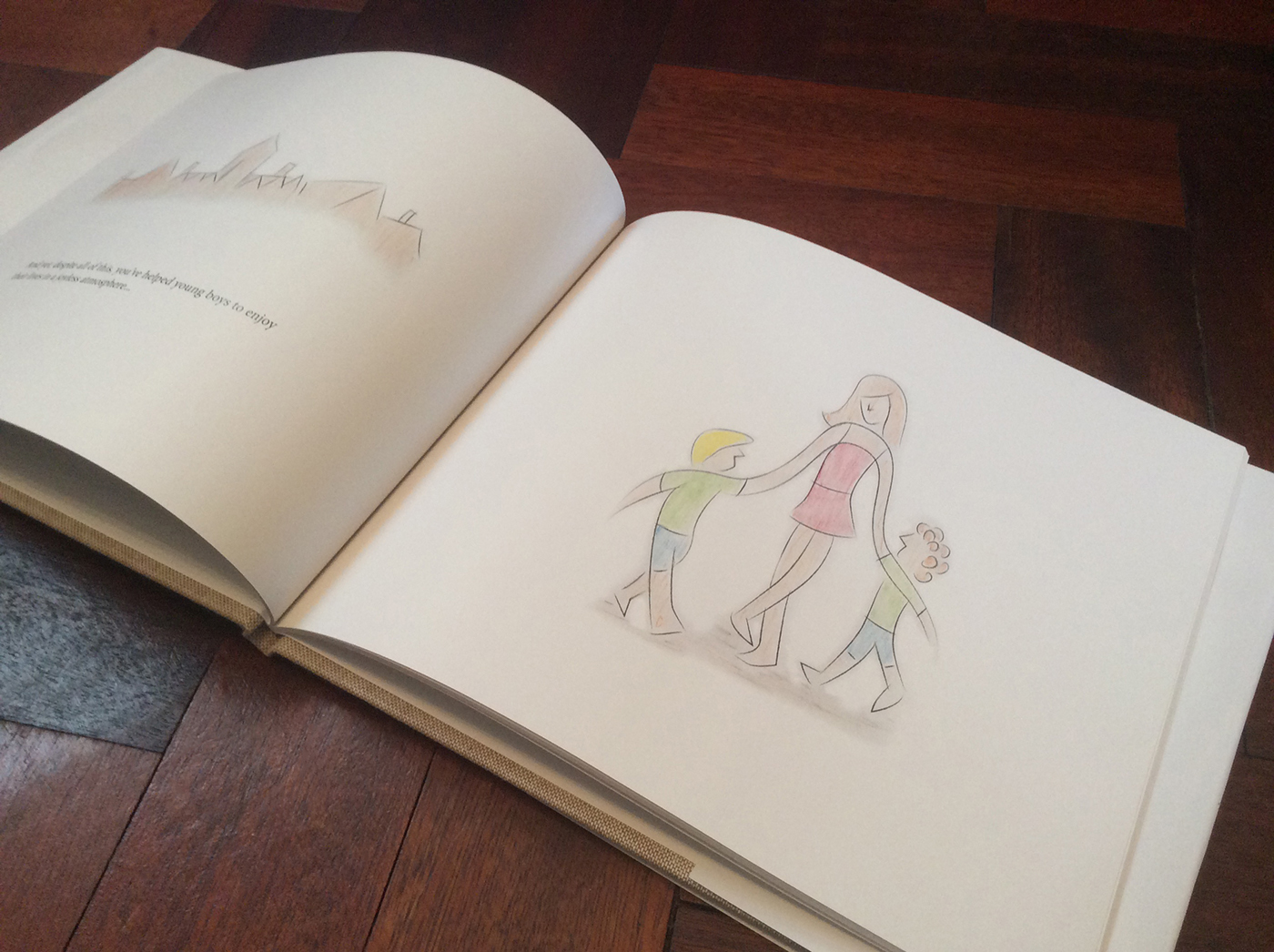 gift book Picture book simple watercolour pencils Mother's Day Love mother son negative space