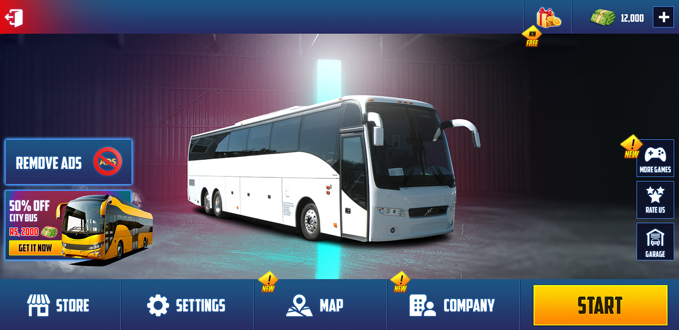 bus UI Bus Driving Game bus simulator bus game