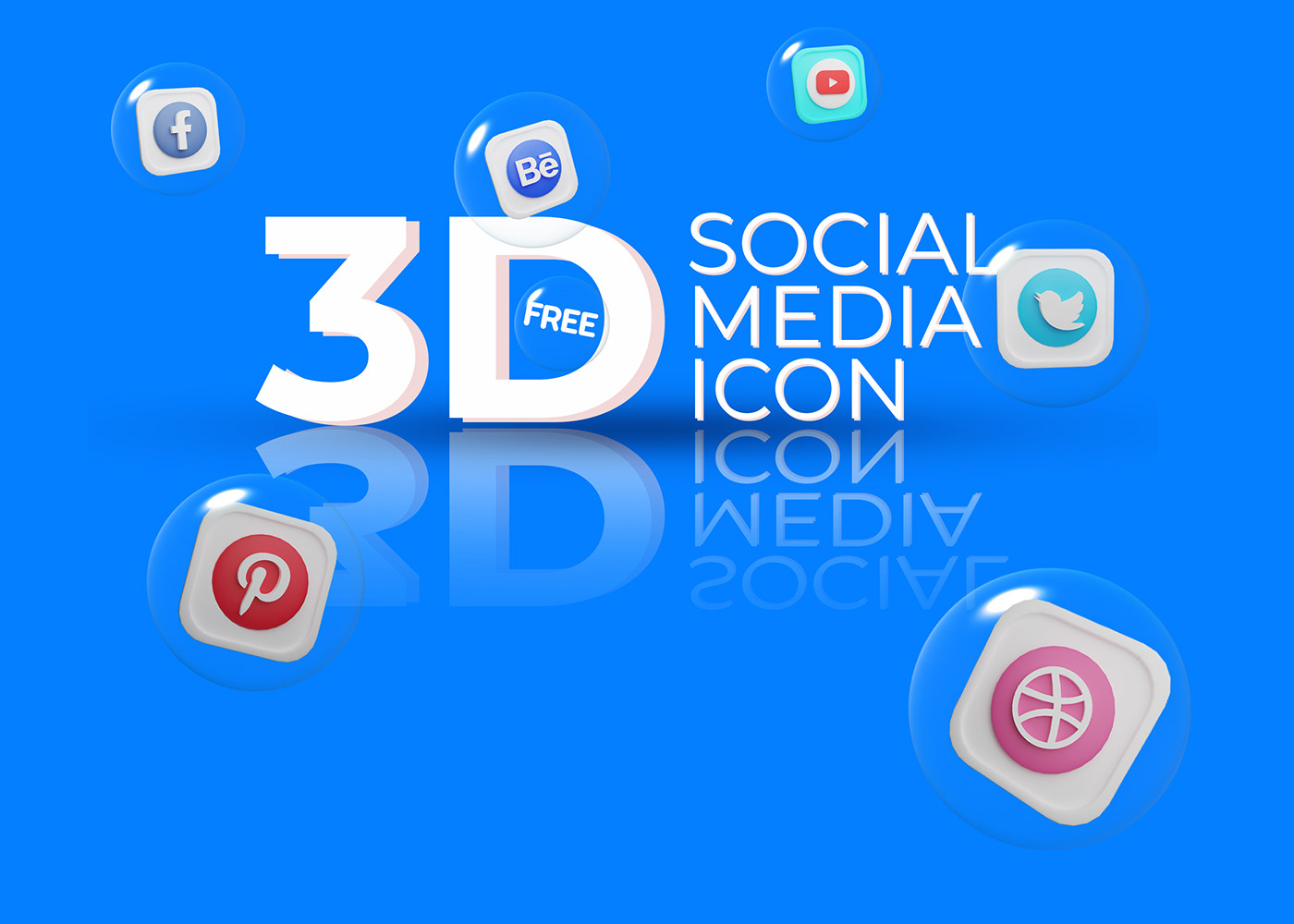 3D 3d icon 3d icon 2021 free 3d icon free social media icon icon pack icons social media social media 3d icons social media icons