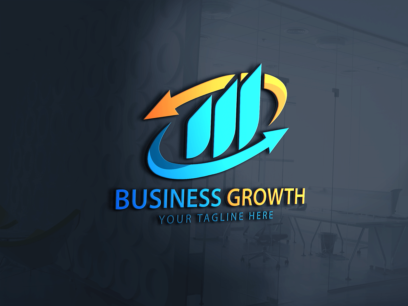 Financial growth business logo design