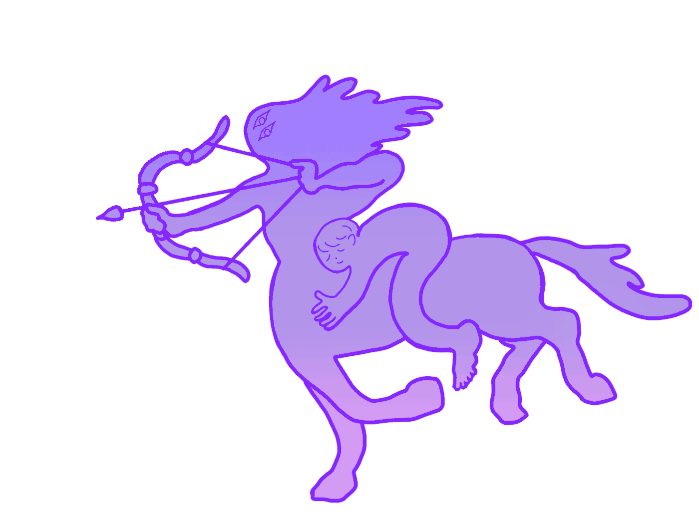 sagittarius zodiac winter Open Bar horse the Web Pixel art anime Astrology gif