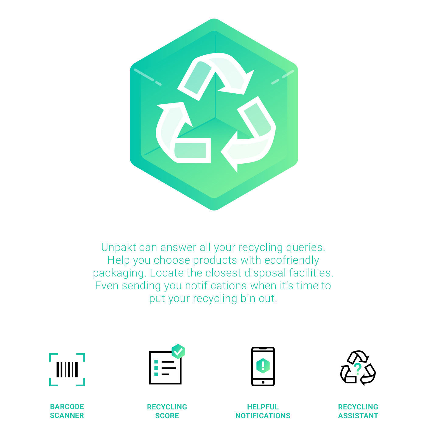 Mobile app concept eco friendly UI Packaging zero waste