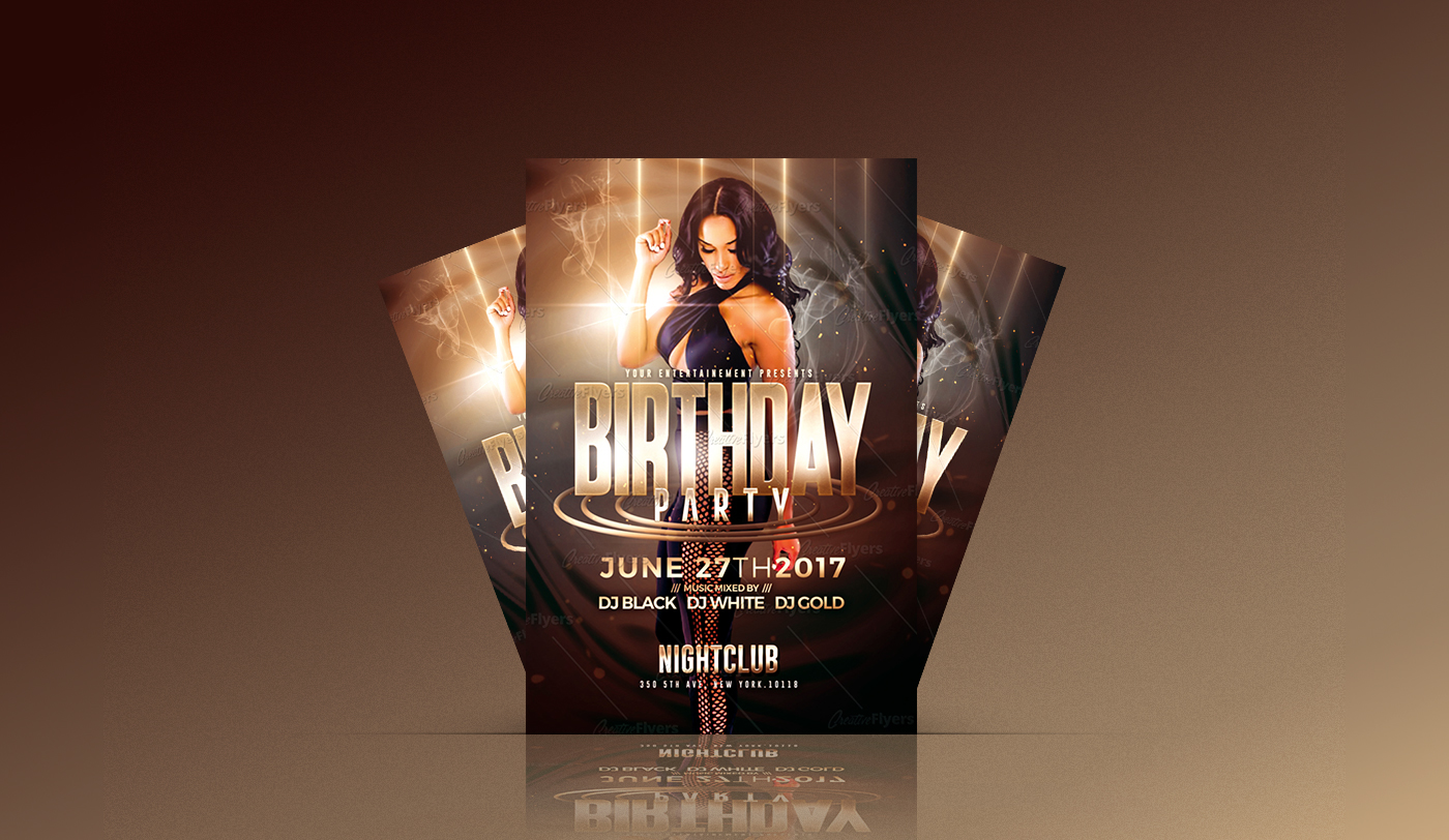 Birthday flyers party templates celebration club nightclub creativeflyerz bash photoshop