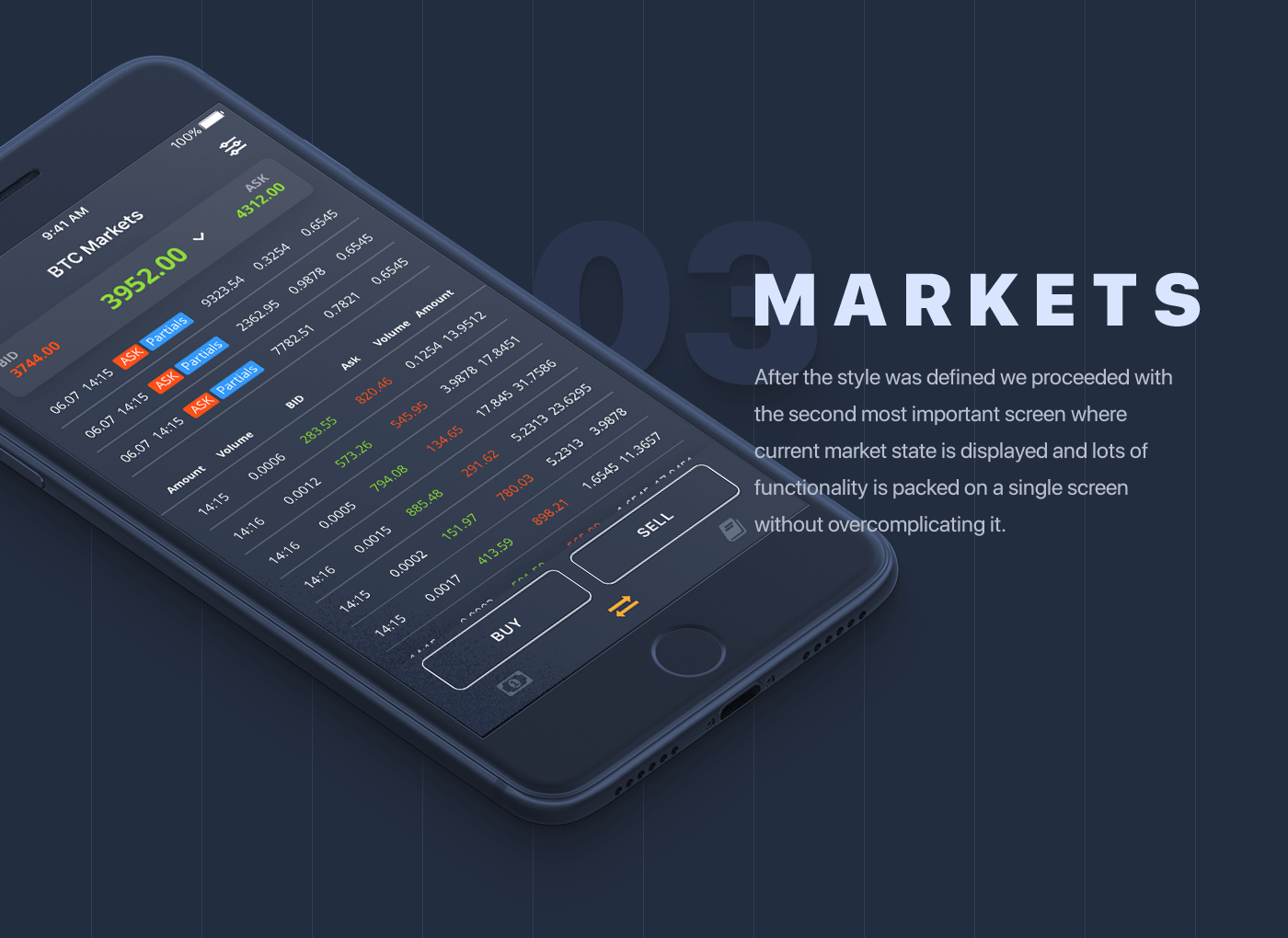app cryptocurrency bitcoin ethereum trading app design UI ux user experience ios