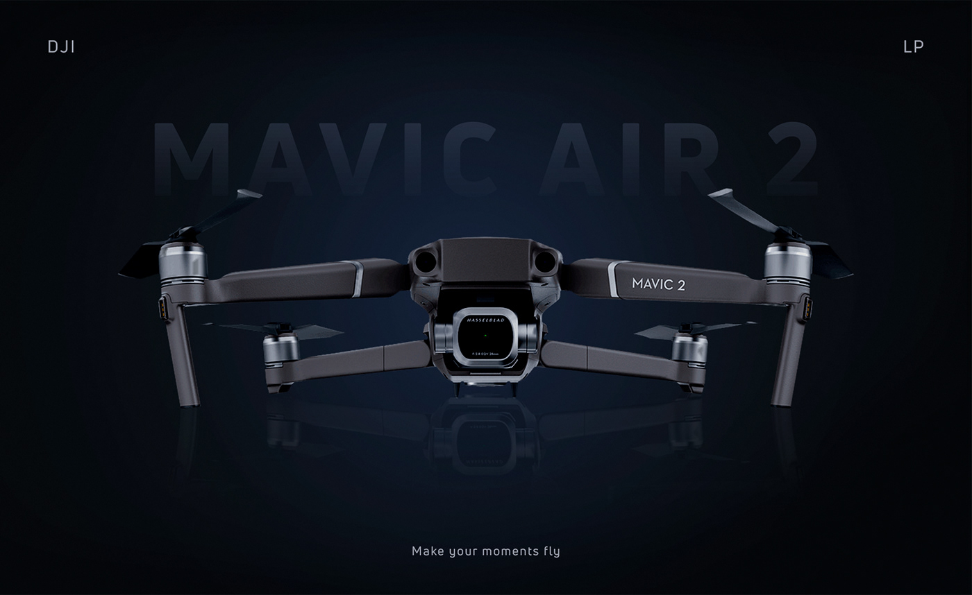 DJI drone landing page mavic quadrocopter UI ux Web Design  Квадрокоптер