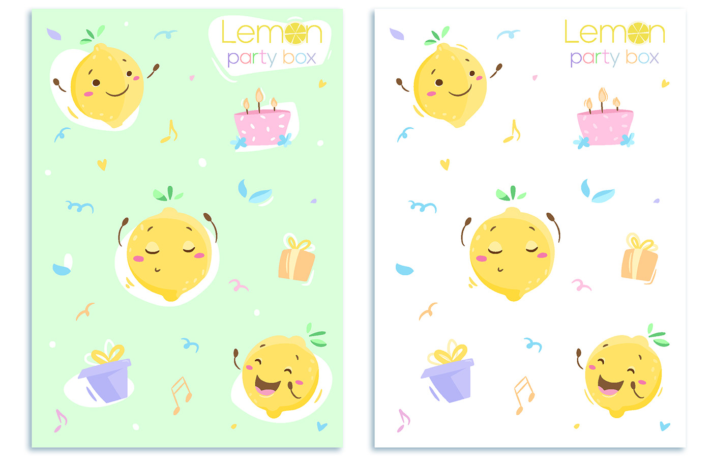 art avatar Character cute design icons ILLUSTRATION  lemon postcard vector