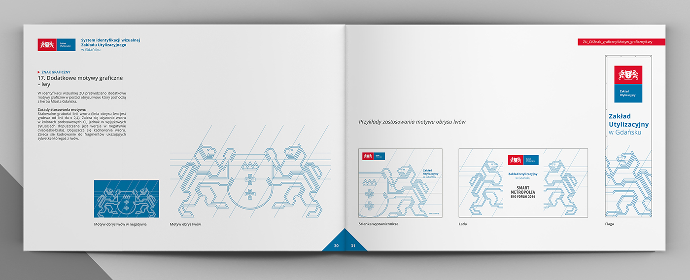 visual identity brandbook Corporate Identity manual Gdansk Waste Utilization Facility commercial products