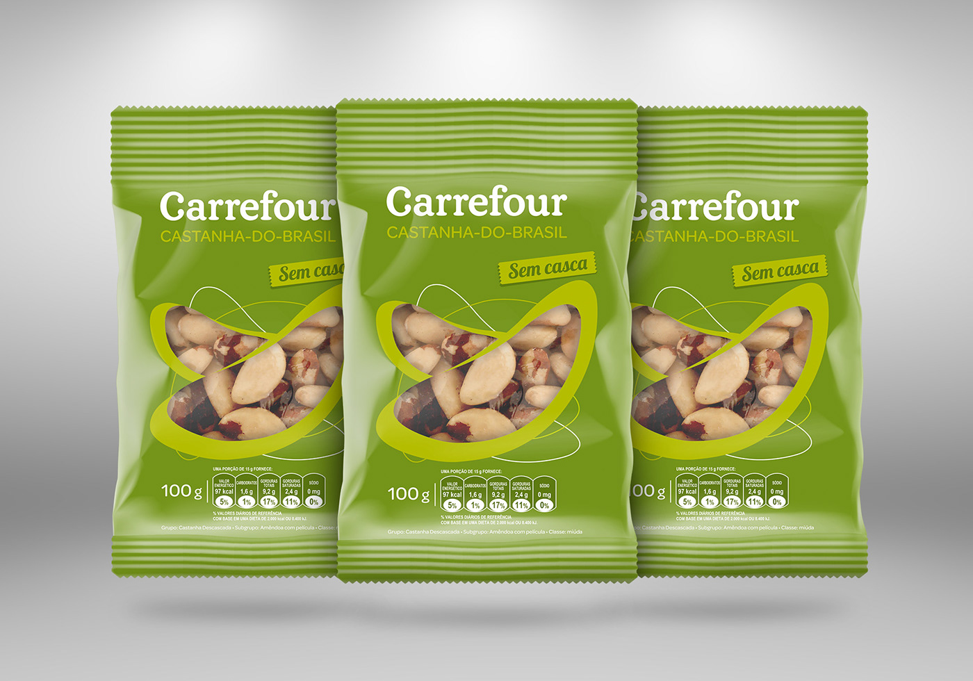 embalagem castanhas Carrefour