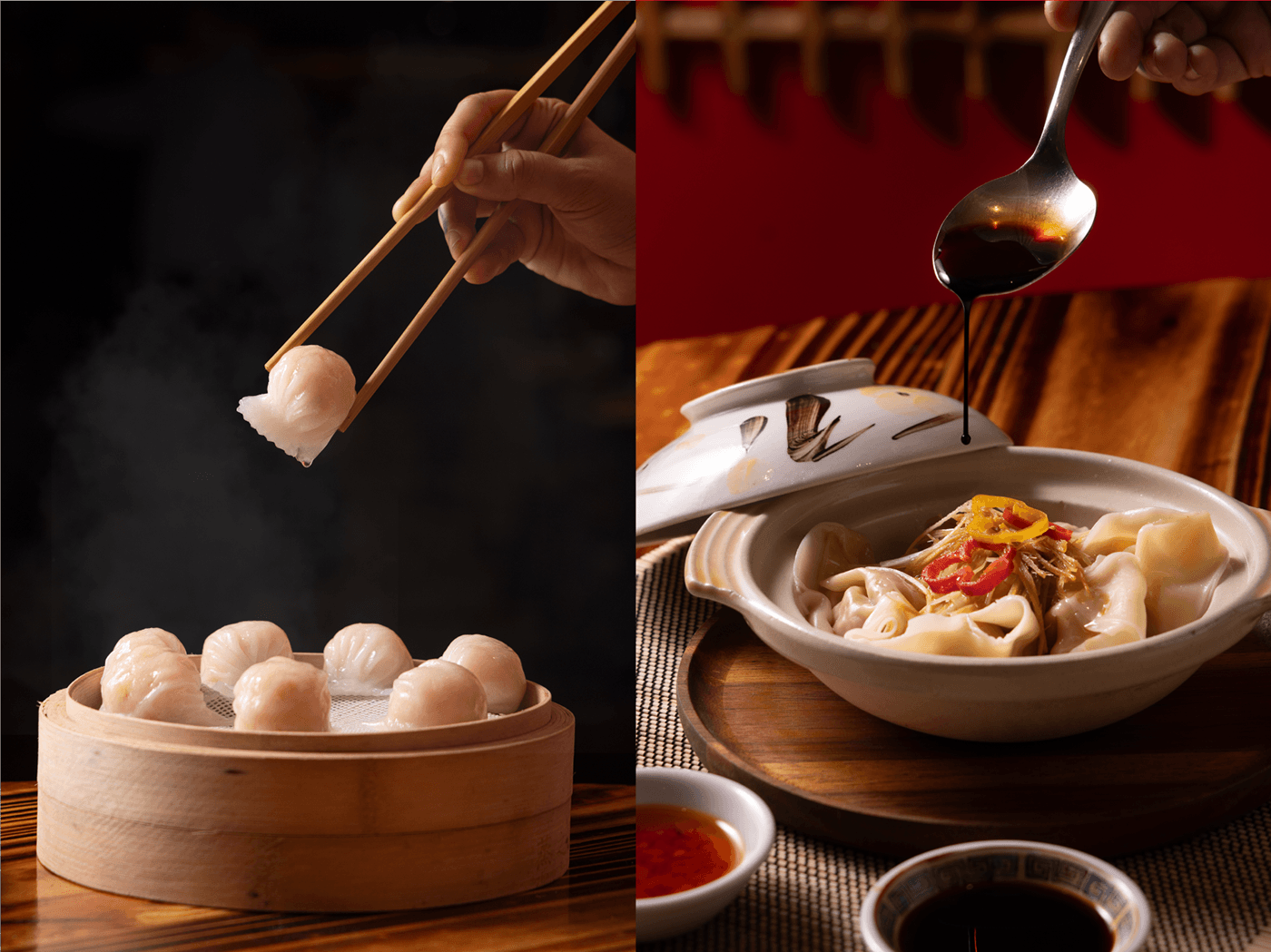 branding  food photography food styling dimsum chinese restaurant visual identity marketing   Chinese illustrations master kong