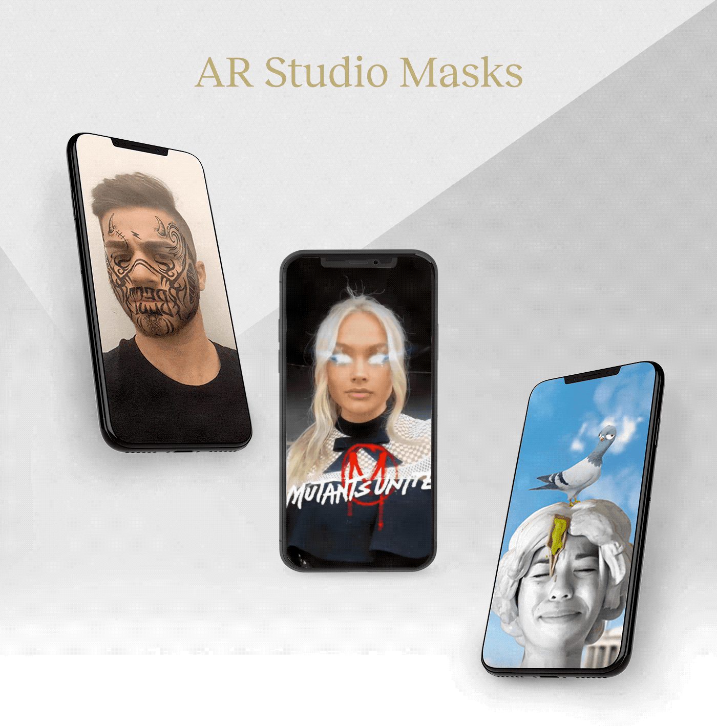 AR vr mask facebook design movie Entertainment marketing  