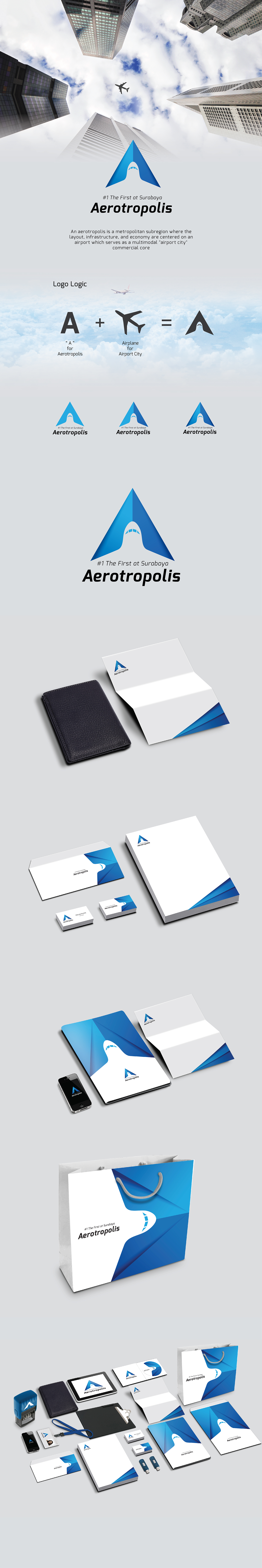 aero aerotropolis logo identity corporate airport airplane