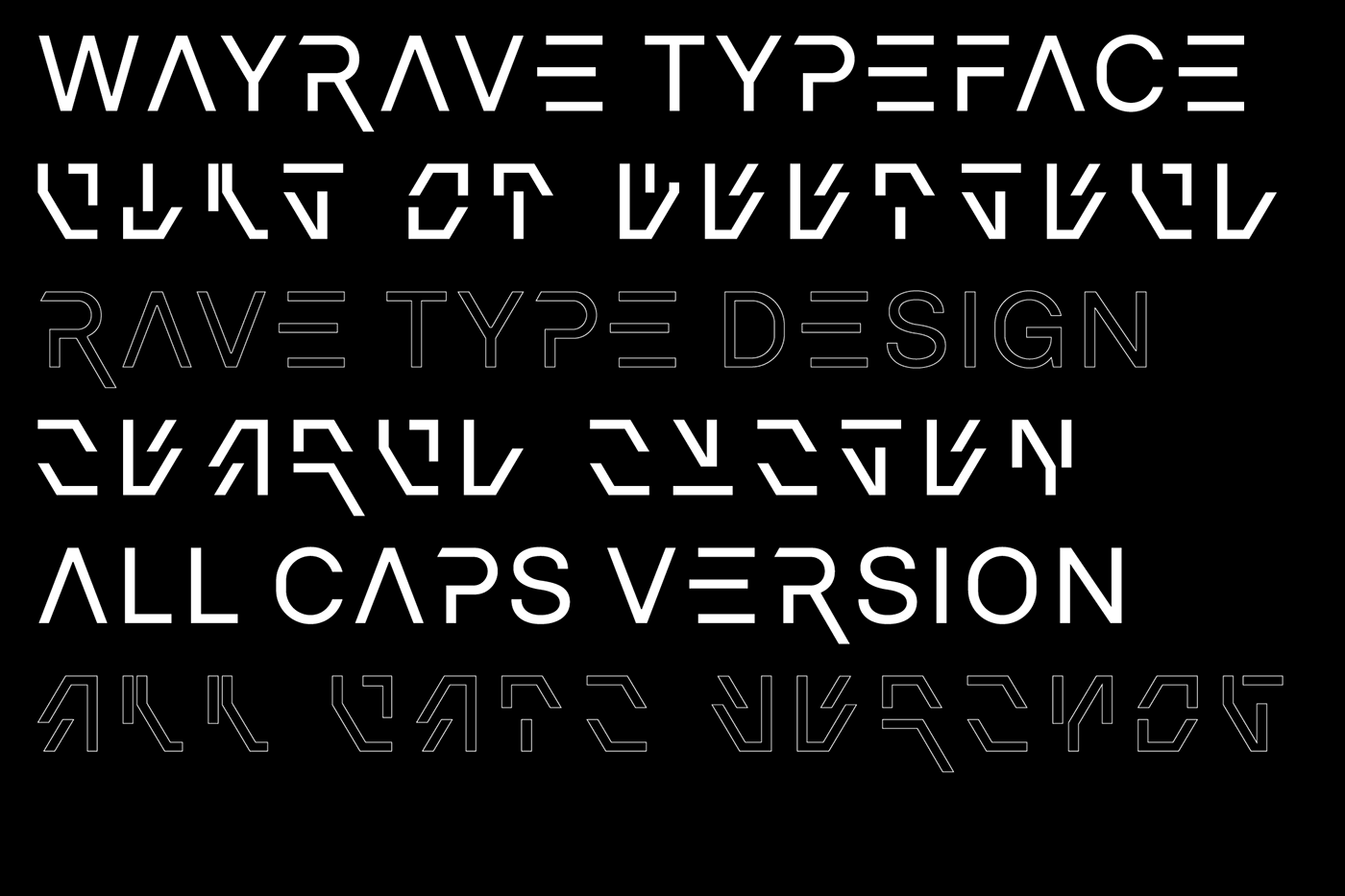 branding  cult deep tech music occult symbol typography   wayrave Wayray