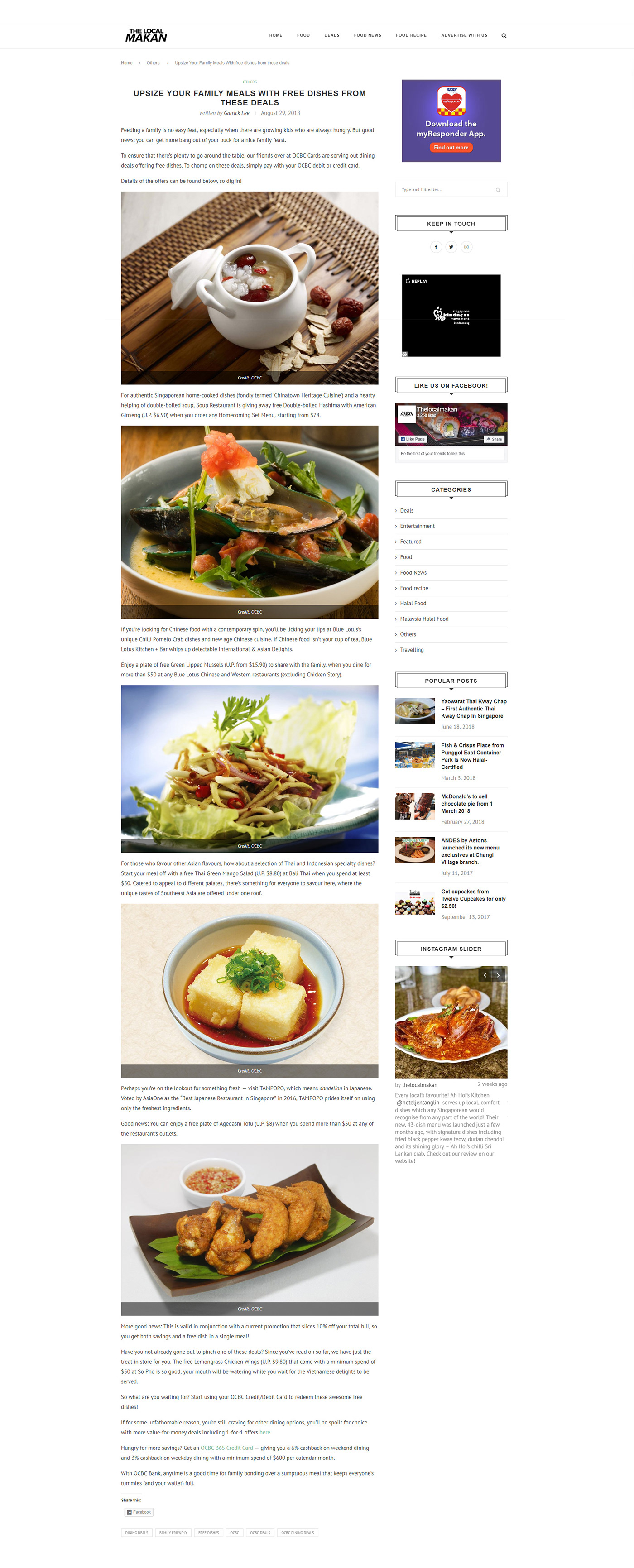 branded content Blog article Food  dining