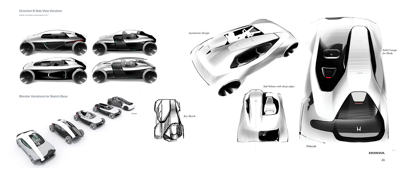 3D automotive   automotivedesign car cardesign Honda hondadesign Render sketch