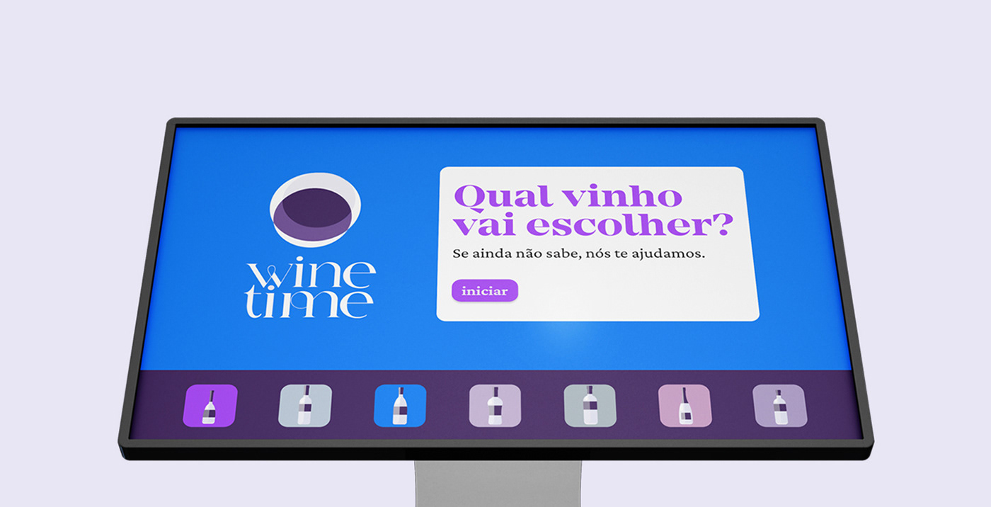UX design ui design vinho wine Self Service Terminal totem de autoatendimento