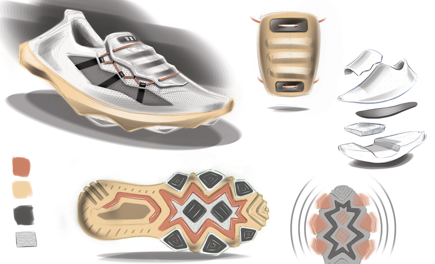 reebok shoes Design Sketching