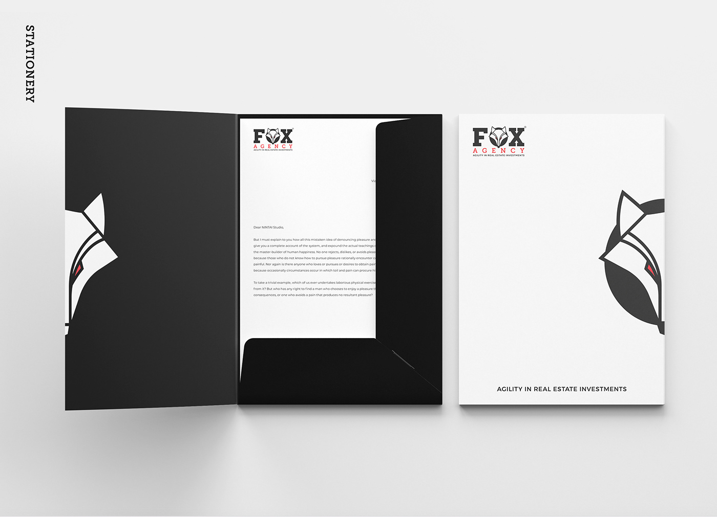 FOX Logo Design Fox Logo real estate Investment business card agency luxury elegance