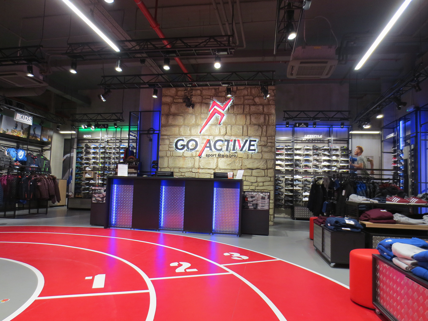 Interior furniture Retail design concept sotre sport Performance