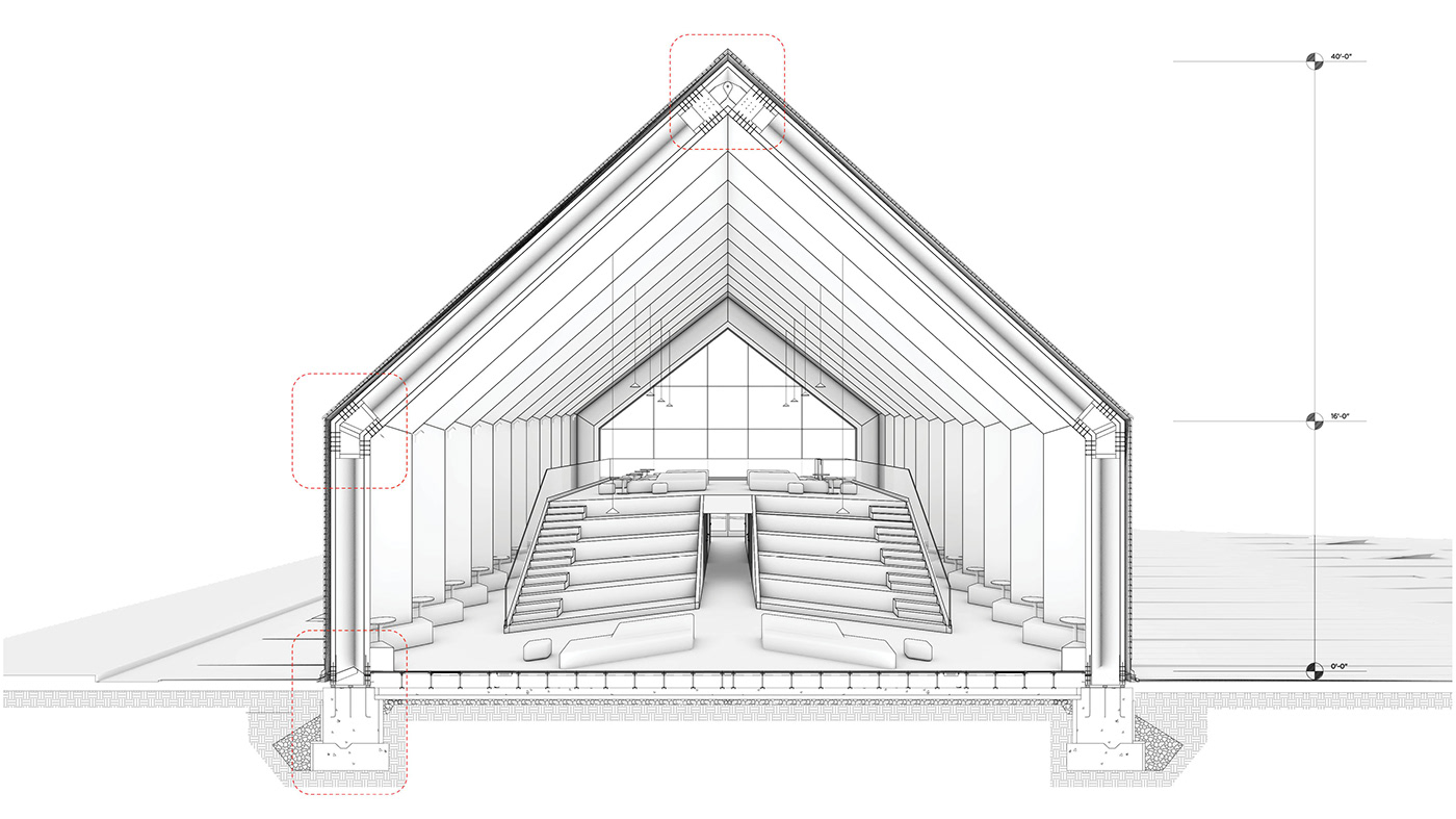 3dsmax Architectural Animation mass timber  MIT longhouse architecture archviz