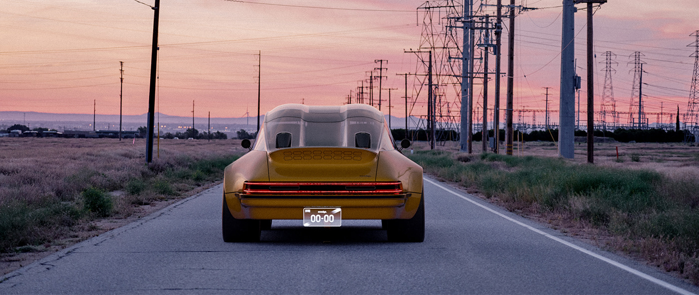 911 targa automotive   automotive cgi Automotive design car design CGI design study futuristic Porsche Vehicle Design