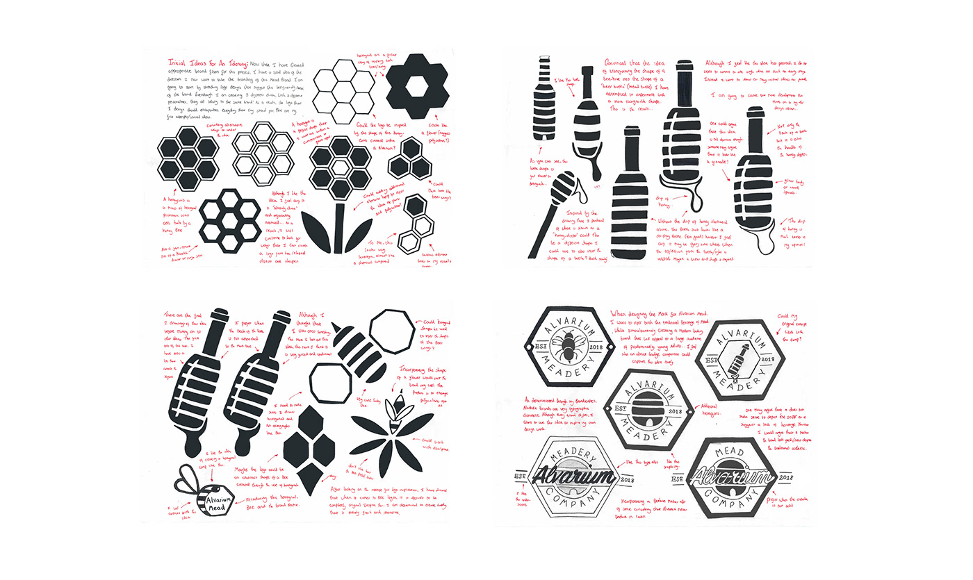mead bees Alvarium graphic design  northumbria Bee conservation branding  honey FMP final major project