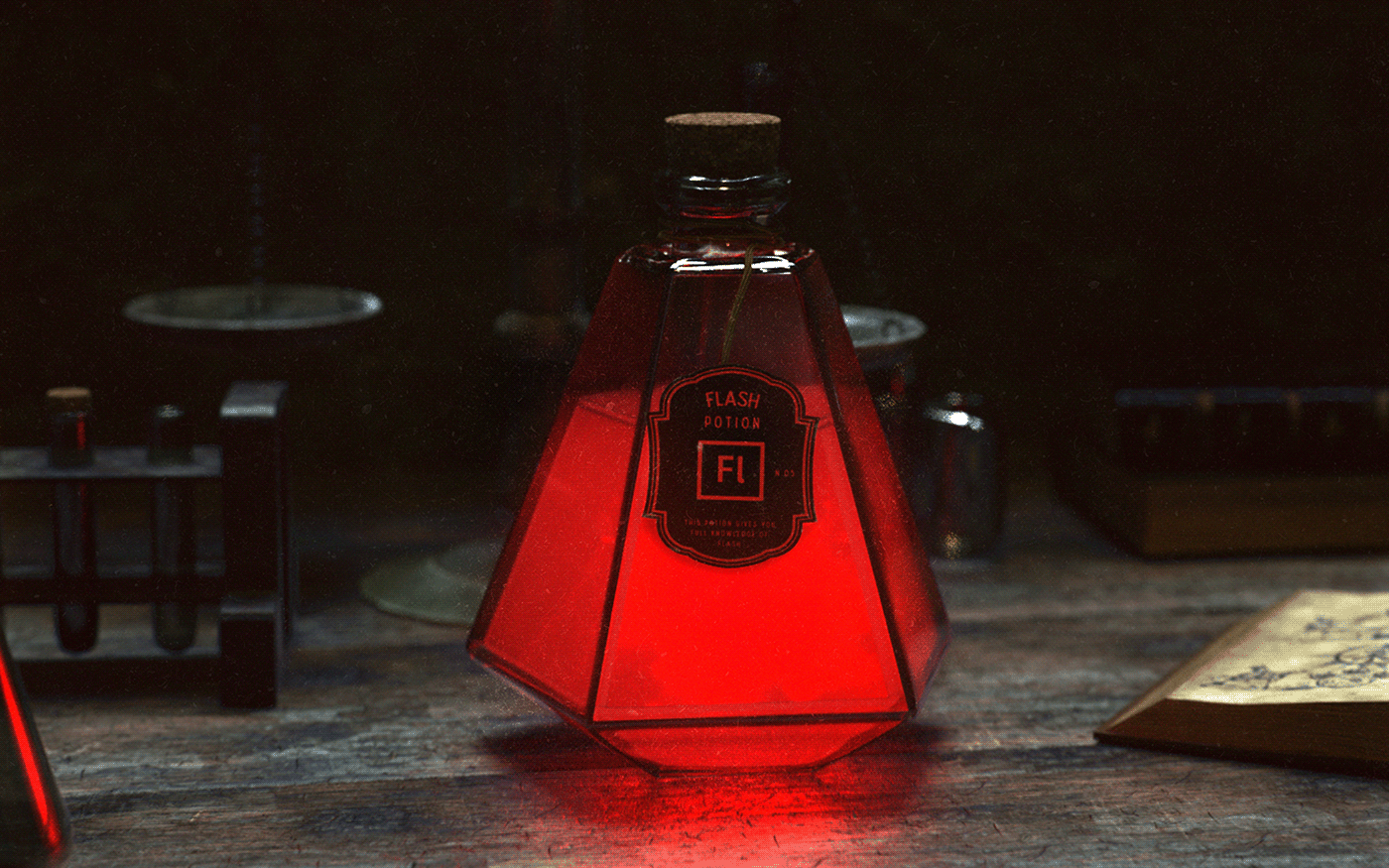 magic potion potion adobe photoshop Illustrator octane 3D cinema4d CGI fantasy