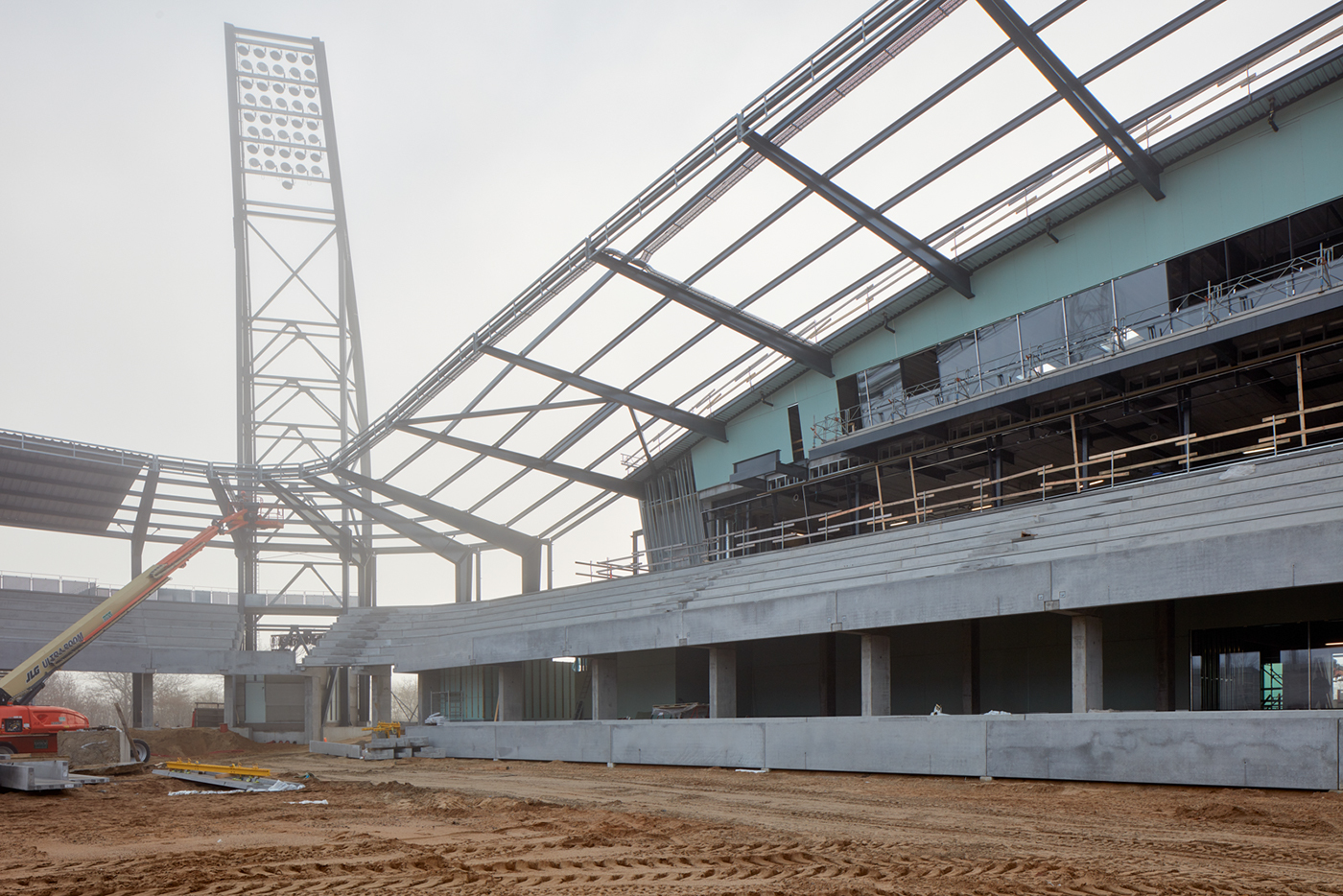 Jyske Park stadium Årstiderne Arkitekter Silkeborg stadium construction site
