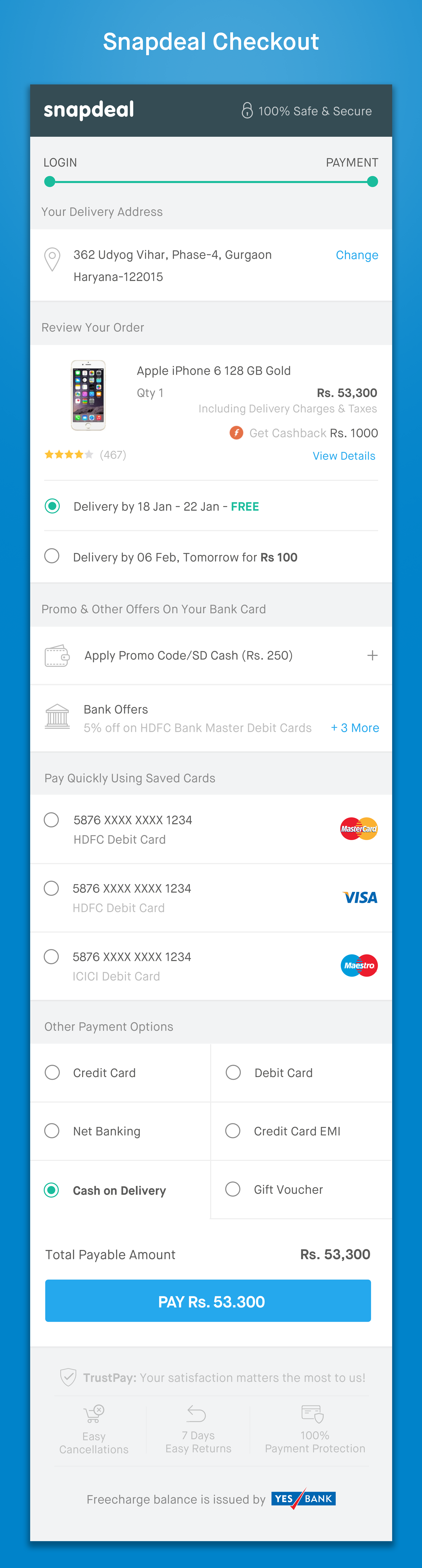 app checkout Buy Flow payment