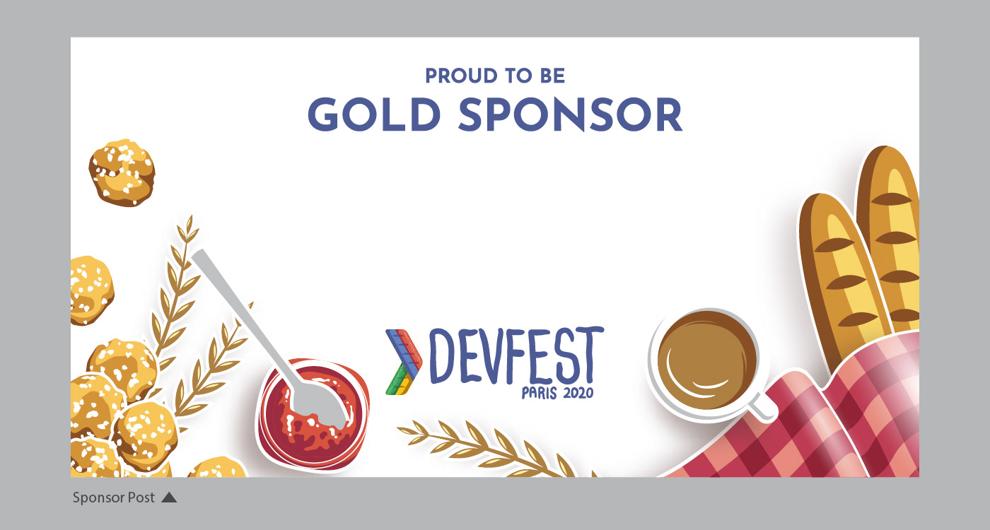 banner chef DevFest Event festival Food  ILLUSTRATION  logo poster Promotion