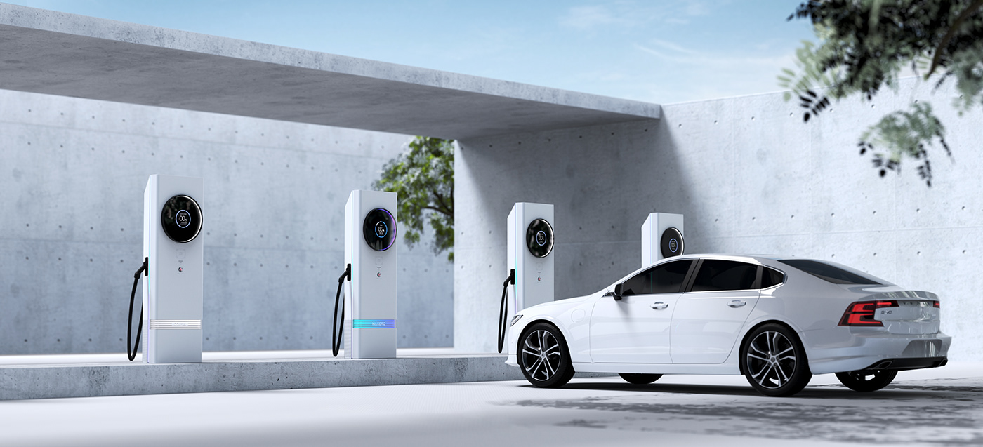 industrial design  EV charger dispenser charger 3D Render product design  electric car Vehicle