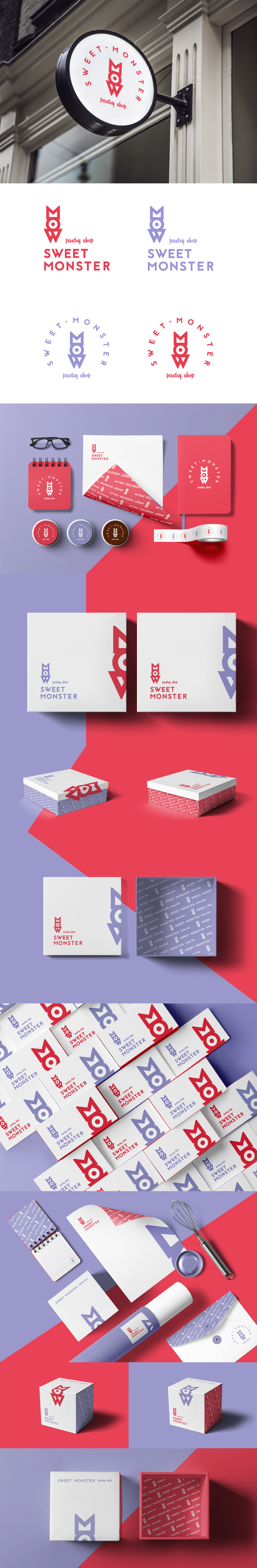 logo Packaging branding  monster sweet pastry Candy donut Greece concept