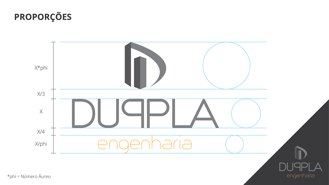 identidade visual marca Engenharia AZUL cinza amarelo branding  Duppla ARQUITETURA Engenharia Civil