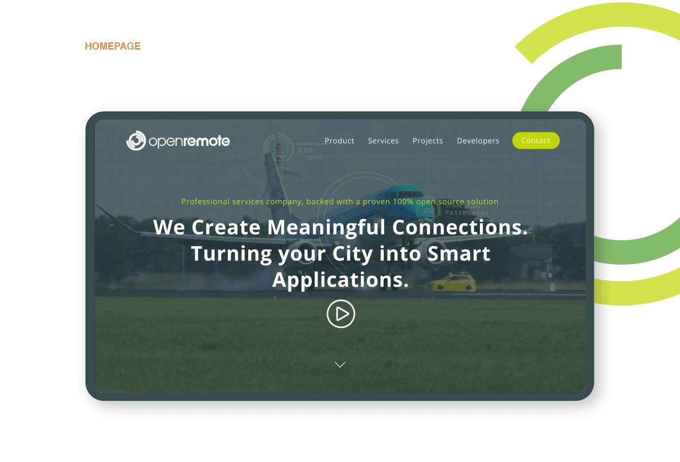 service branding  Website Smart Technology green animation  connection IoT