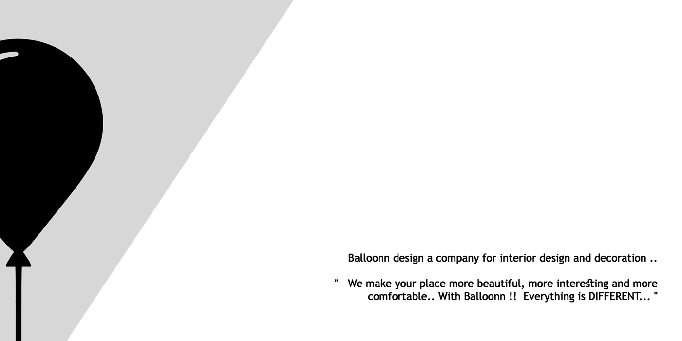 design Balloonn Interior logo decoration branding  folder brand identity