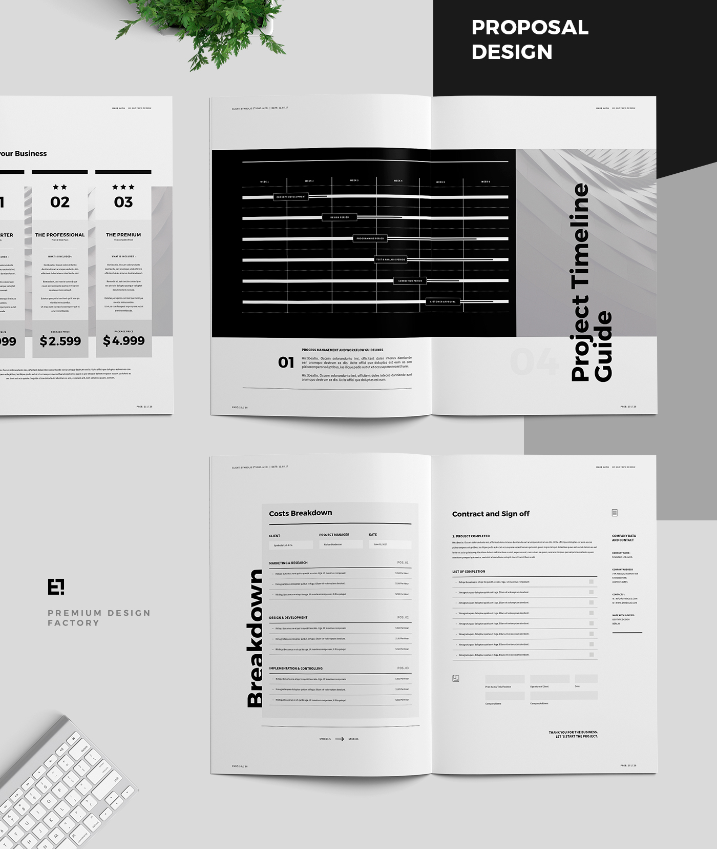 Proposal design template company brief Project corporate studio business