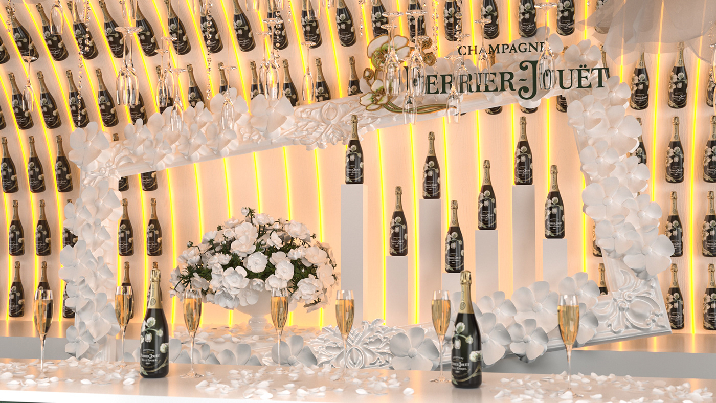 posm pos pop Maximov Stand Display Perrier Jouet Champagne bar