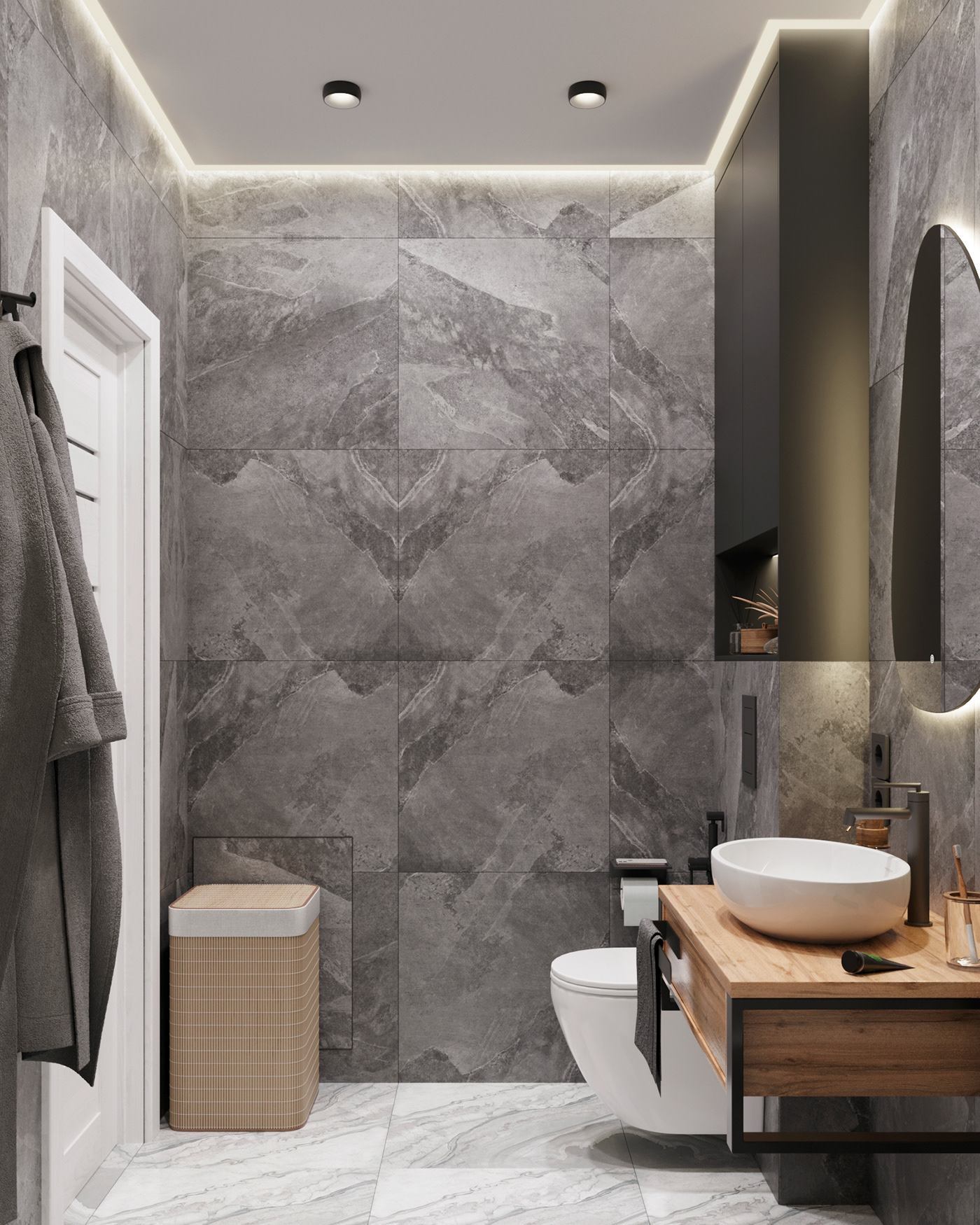 bathroom visualization 3ds max Brutalism toilet Render archviz