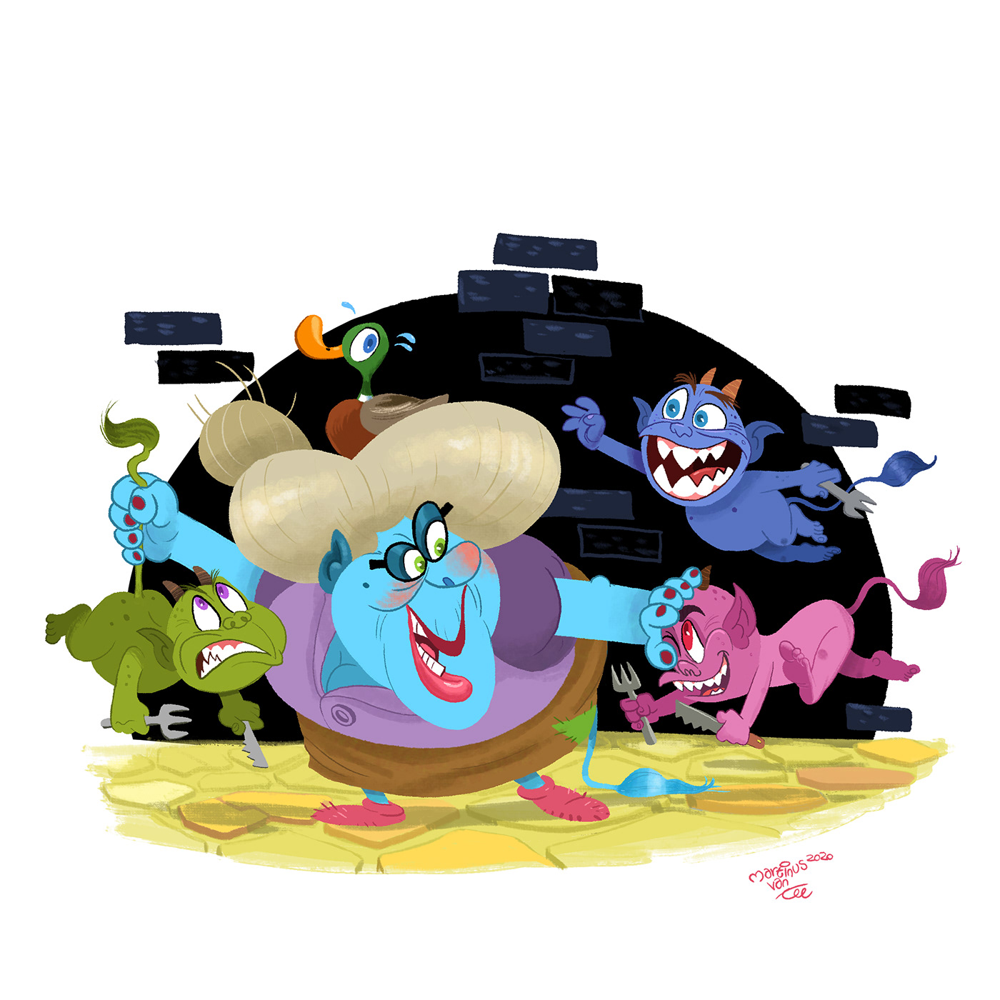 cartoon children's book digital illustration goblin ILLUSTRATION  kidlitart ogre troll