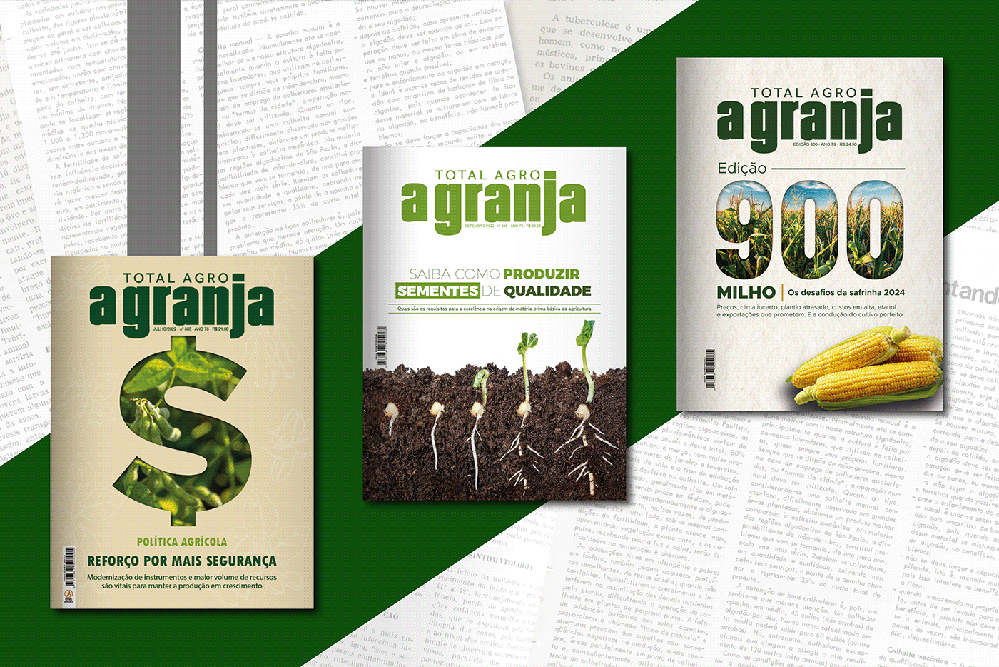 diagramação revista editorial agricultura Agronegócio Layout Design capas de revista Revista impressa