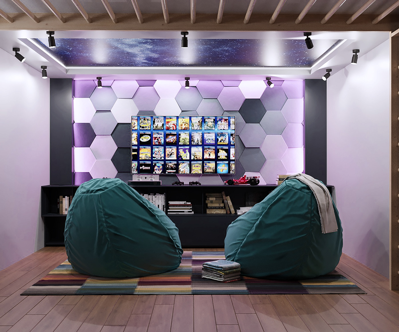 3ds max Interior interior design  kid's playroom design Render visualization
