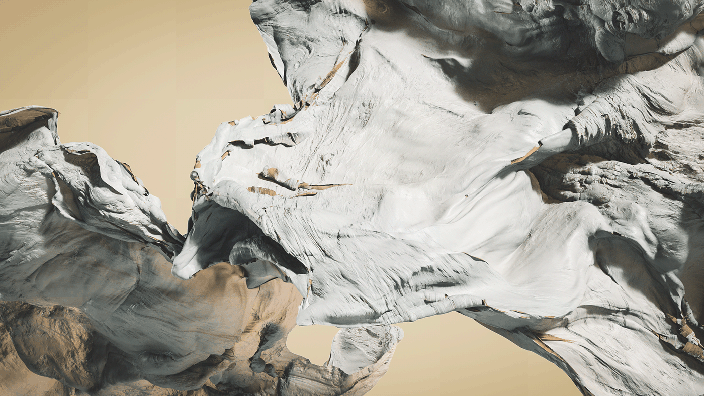 3D abstract generative houdini mineral Procedural shapes texture wave