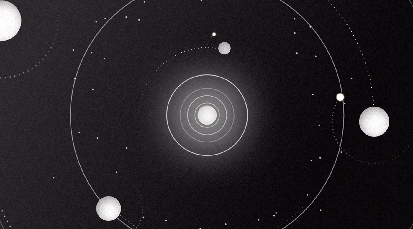 animation  shapes Patterns Black&white noise outerspace motion cosmos stars 3D