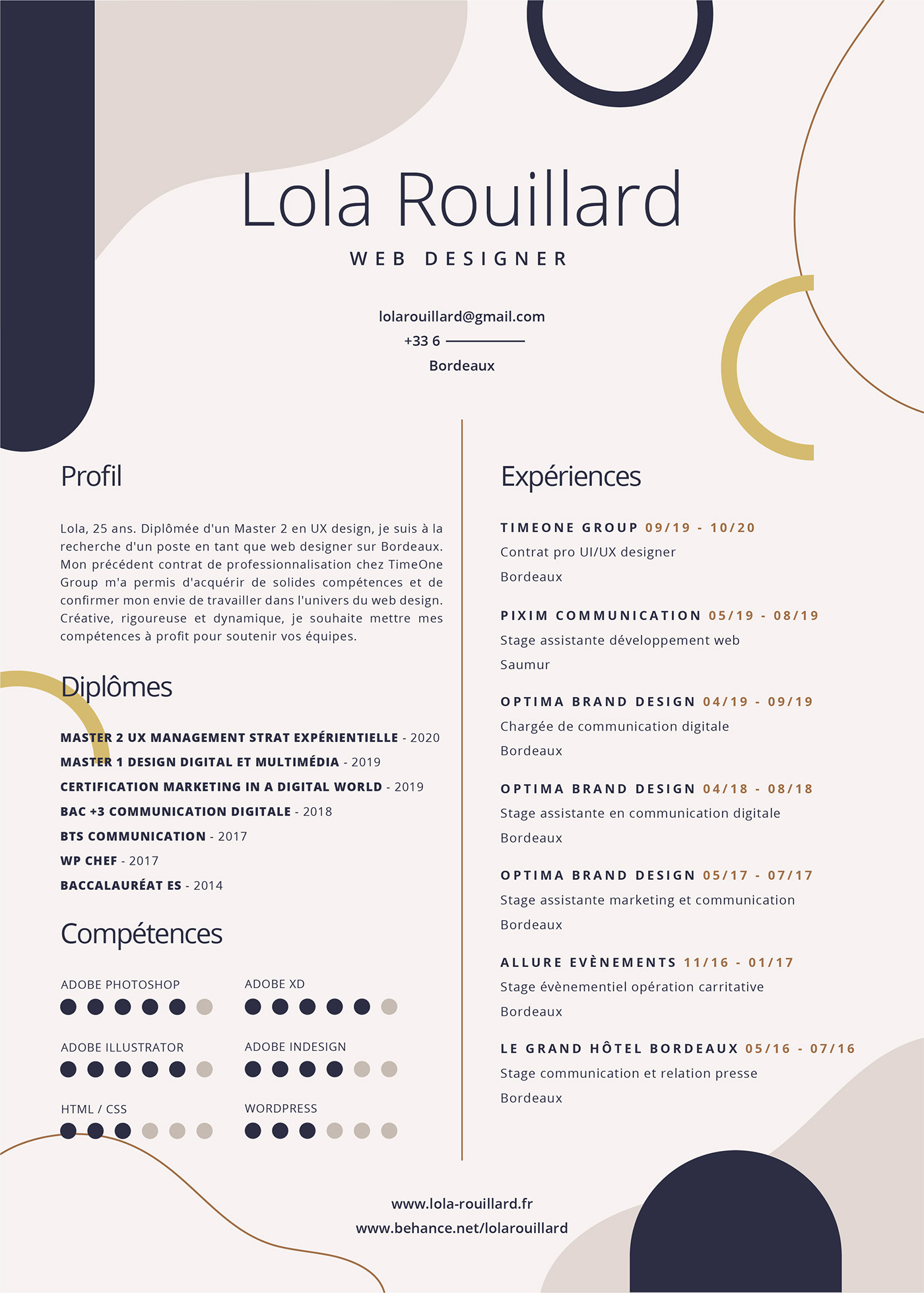 Bordeaux designer france job search travail uxdesign Webdesign