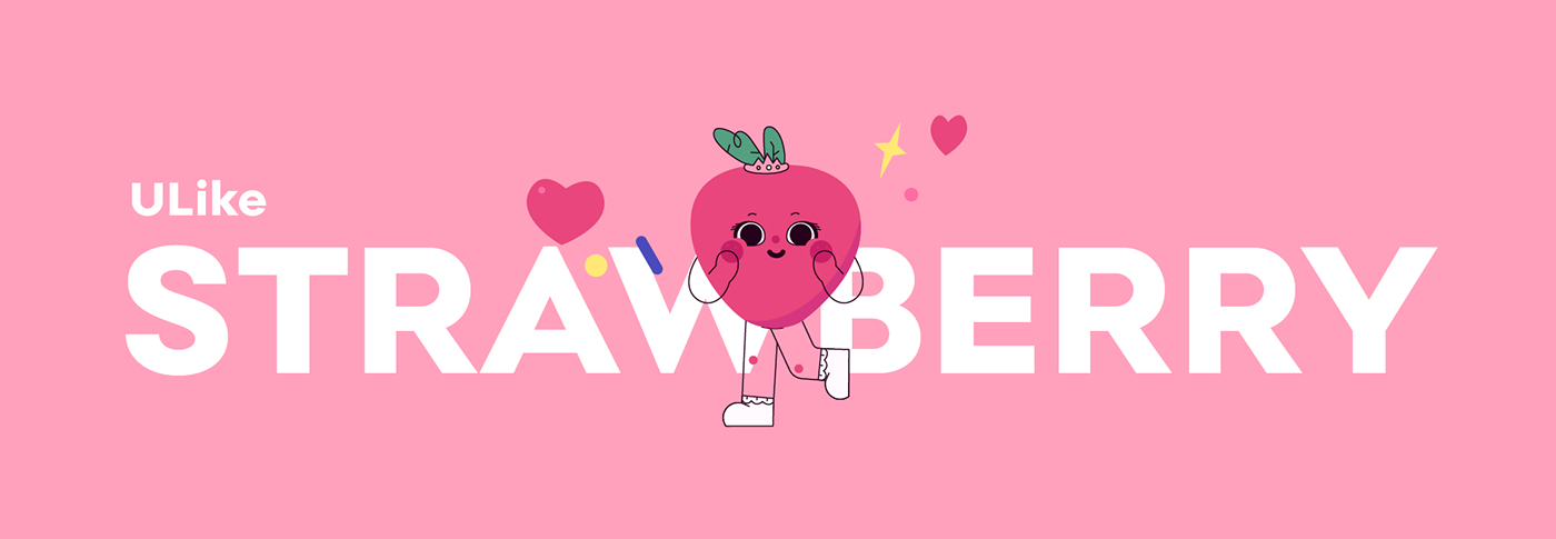 2D 3D Character cute kiwifruit motion strawberry